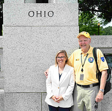 Two people standing next to a pillar. Links to Closely Held Business Stock